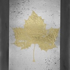 Gold Foil Leaf II on Silver Foil & Black Wash