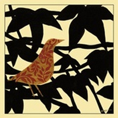 Ornate Bird on Black Branch