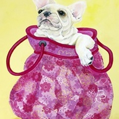 Frenchie in Pink Purse