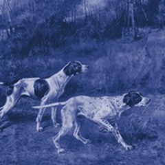 Antique Blue Dogs III