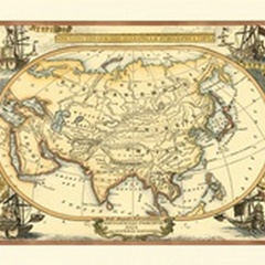 Small Nautical Map of Asia