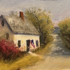 Cottage With Flag
