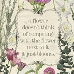 Pressed Floral Quote III