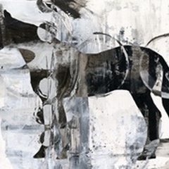 B&W Horse Abstract I