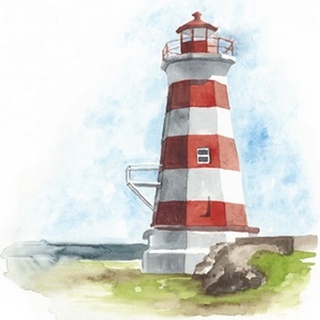 Watercolor Lighthouse I