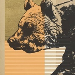 Gold Geometric Bear I