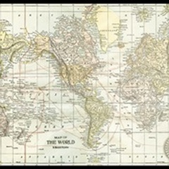 World Map with black border