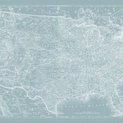 US Map on Aqua