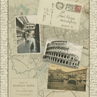 Vintage Map of Rome