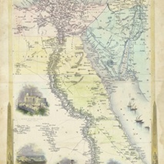 Vintage Map of Egypt