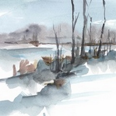 Winter Stream Watercolor I