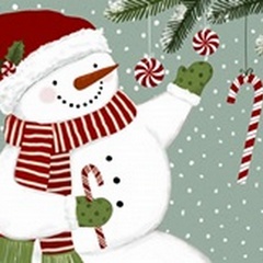 Peppermint Snowman Collection A