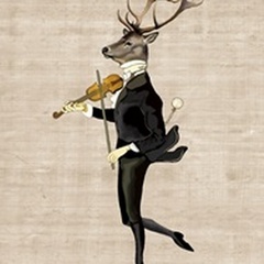 Dancing Deer with Violin