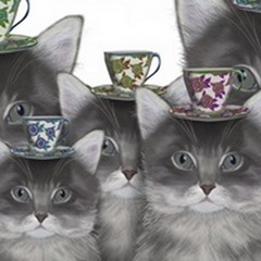 Cat Family Tea Party