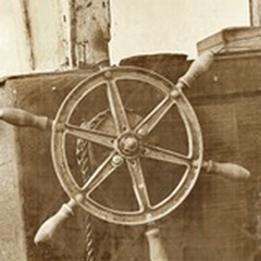 Sepia Ship's Wheel II