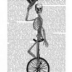 Skeleton on Unicycle