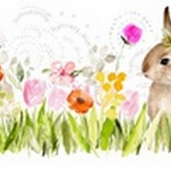 April Flowers and Bunny Collection D