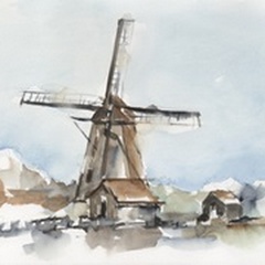 Windmill Watercolor II