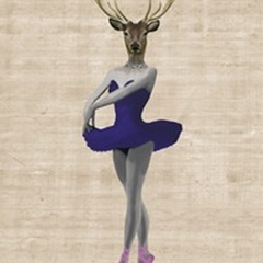 Ballet Deer in Blue