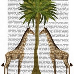 Giraffe Twins, Animalia Book Print