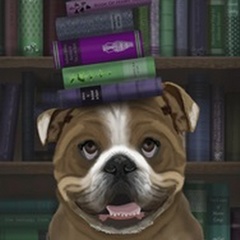English Bulldog And Books