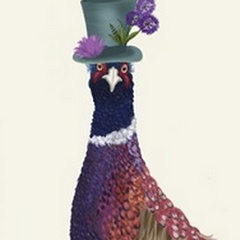 Pheasant in Blue Hat
