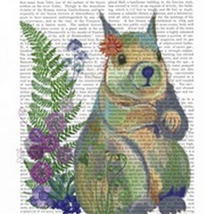 Fantastic Florals Squirrel , Book Print