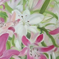 Pink and White Lilies II