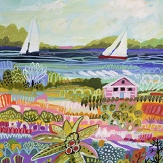 Two Sailboats and Cottage I
