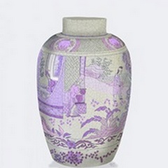 Chinoiserie Vase, Gardening in Pink