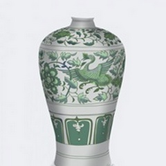 Crane Vase, Green