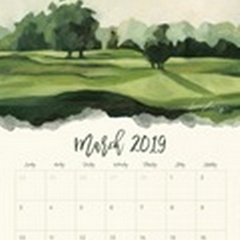 Self-Adhesive Art Calendar - March by Emma Scarvey