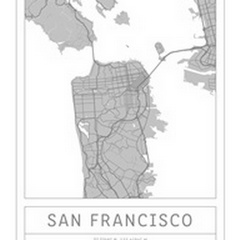 Gray Minimal City Map Of San Francisco