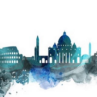 Rome Watercolor Cityscape II