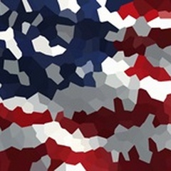 United States Flag - Abstract Geometric