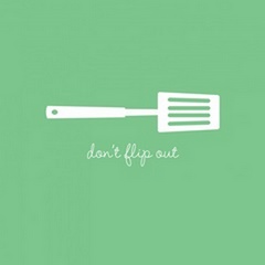 Don't Flip Out - minimalist retro kitchen art