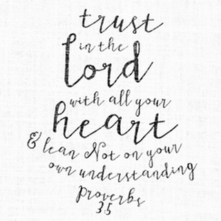Handlettered Bible Verse - Proverbs 3:5