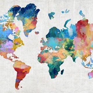 World Map Painted