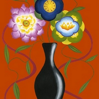 Stylized Flowers in Vase II