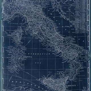 Map of Italy Blueprint