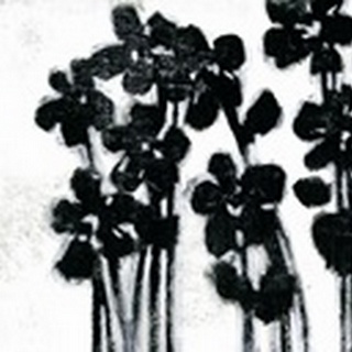 Black Flowers on White I