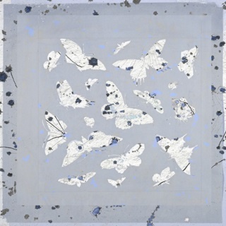 19th Century Butterfly Constellations in Blue III