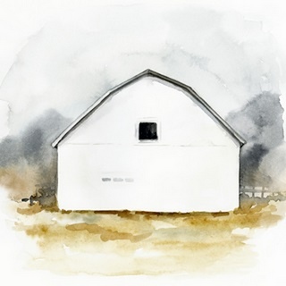 White Barn Watercolor II
