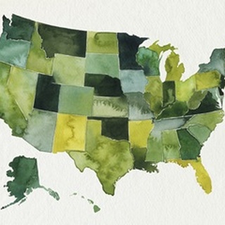 USA in Watercolor I