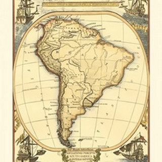 Small Nautical Map of South America