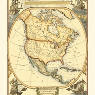 Small Nautical Map of North America