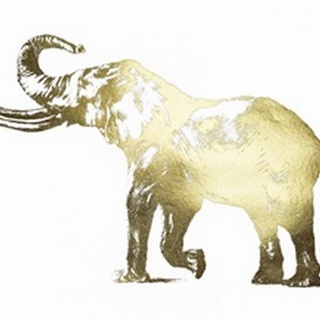 Gold Foil Elephant I