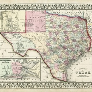 Johnson's Map of Texas