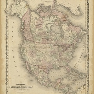 Johnson's Map of North America