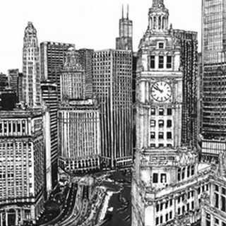 BandW Us Cityscape-Chicago